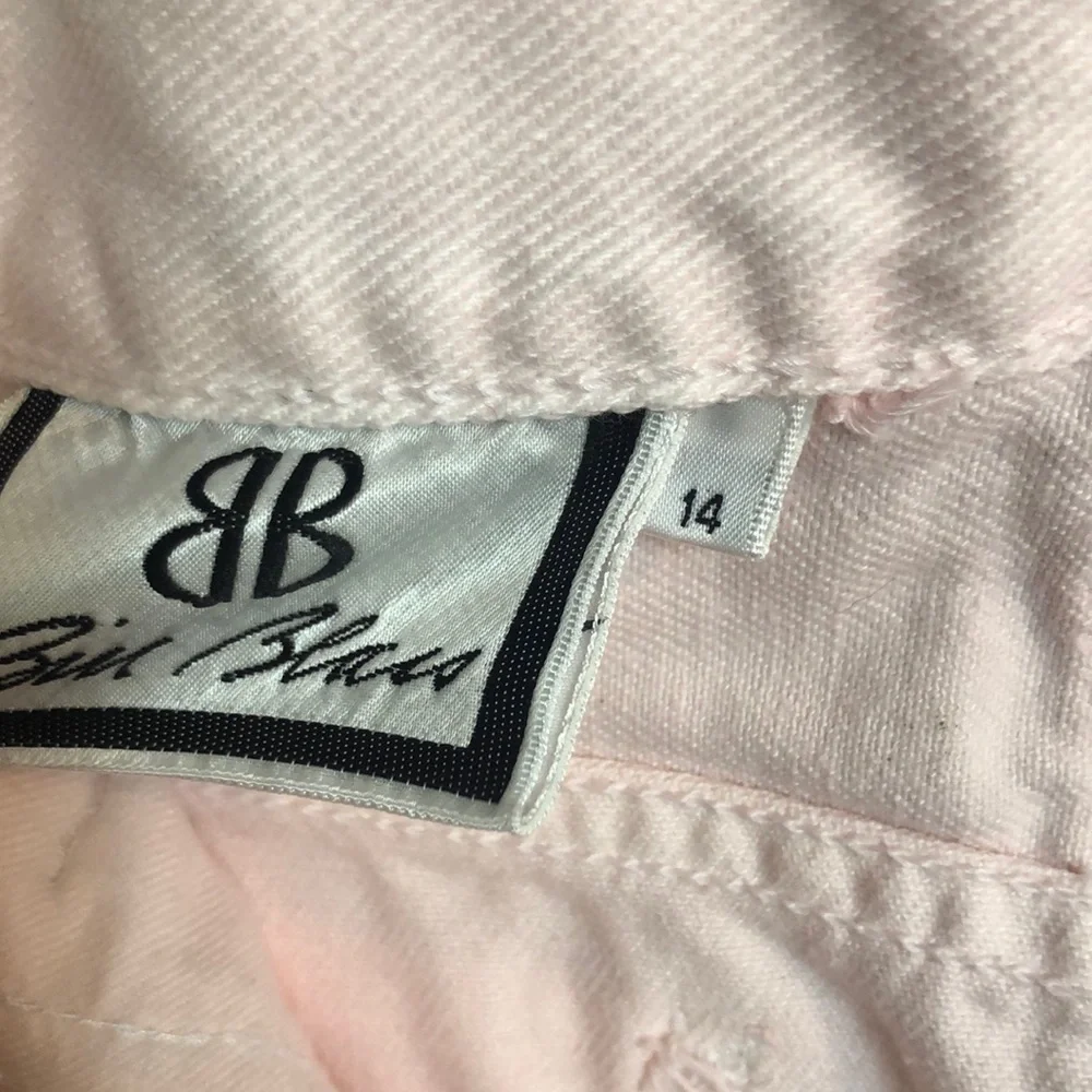 Vintage BILL BLASS womans SZ 14 pink straight leg high waist jeans pants